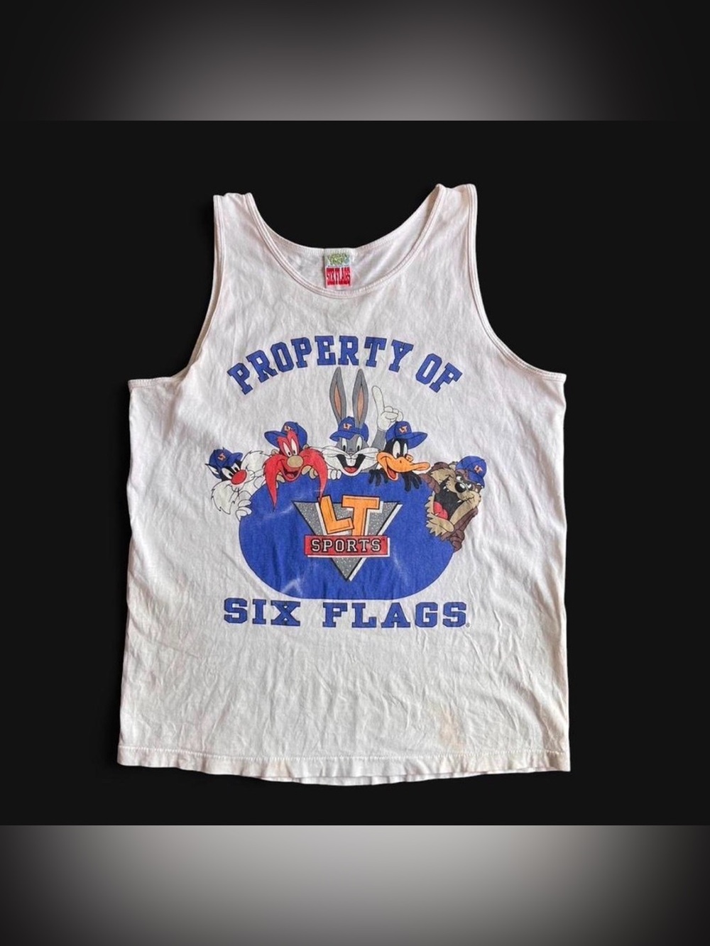 Vintage 90’s single stitch Six Flags Looney Tunes Sports tank top size L